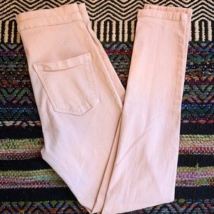 topshop moto peach jeggings